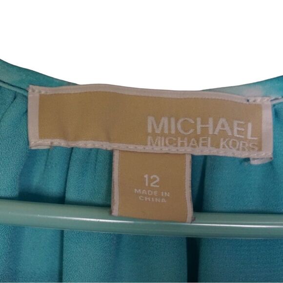 Michael Kors Turquoise Tunic Style Dress, Size 12 - Picture 4 of 6